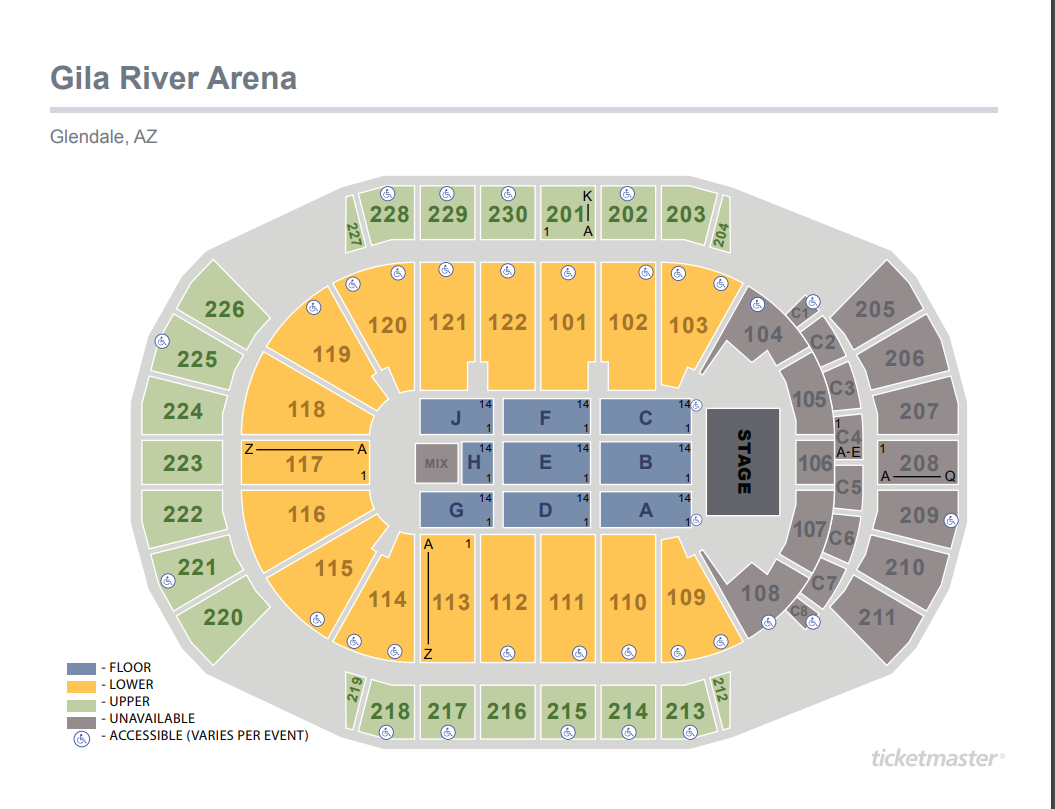 Arena Stage Seating Chart